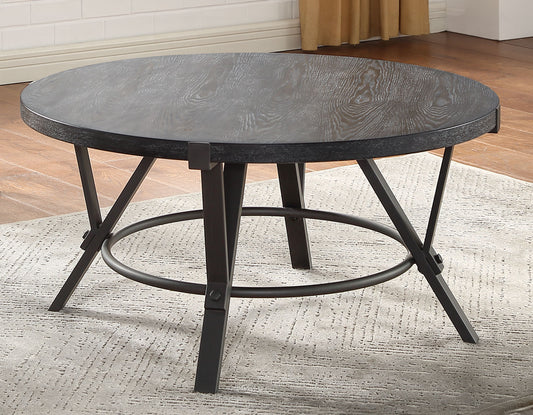 Portland Round Coffee Table in Grey