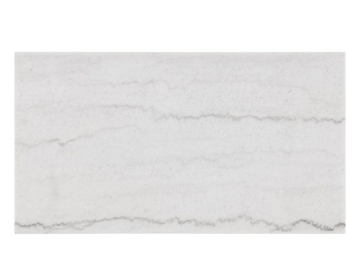 Mesa de cóctel Vida de mármol blanco con ruedas y acabado negro 