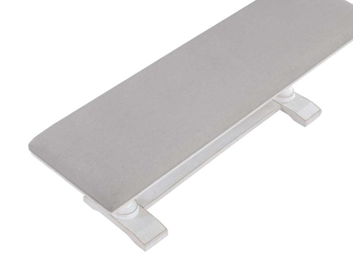 Warren White Upholstered Bench