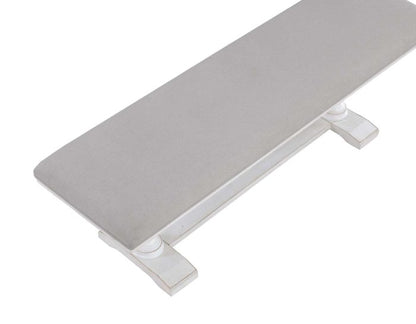 Warren White Upholstered Bench
