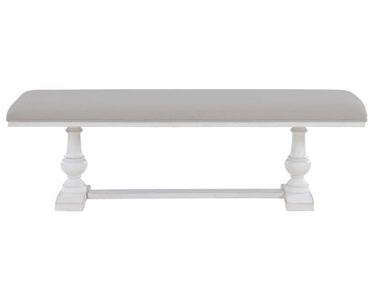 Warren White Upholstered Bench
