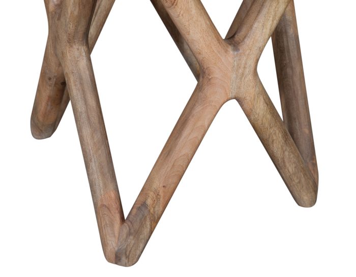 Mesa de cóctel redonda Wyman Banswara de 91 cm con cubierta de mármol blanco 