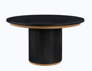 Juego de comedor Magnolia redondo de 5 piezas, 52 pulgadas, color negro