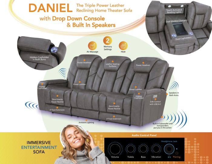 Daniel 2PC Power Living Room Set