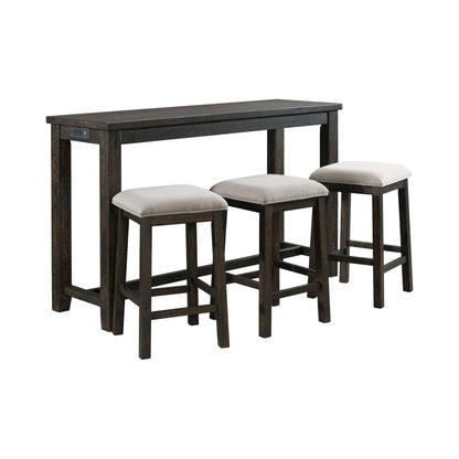 Paquete individual de mesa de bar auxiliar Stone en blanco