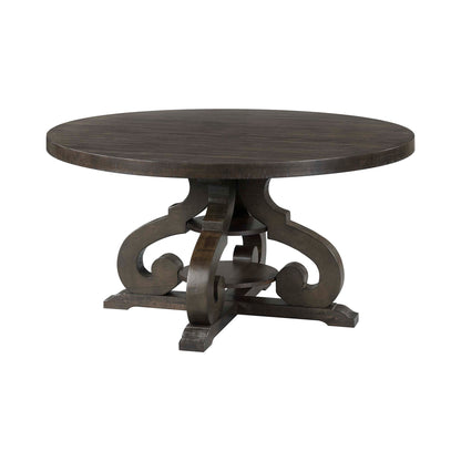 Stone Round 5Pc Dining Set-Round Table & 4 Chairs