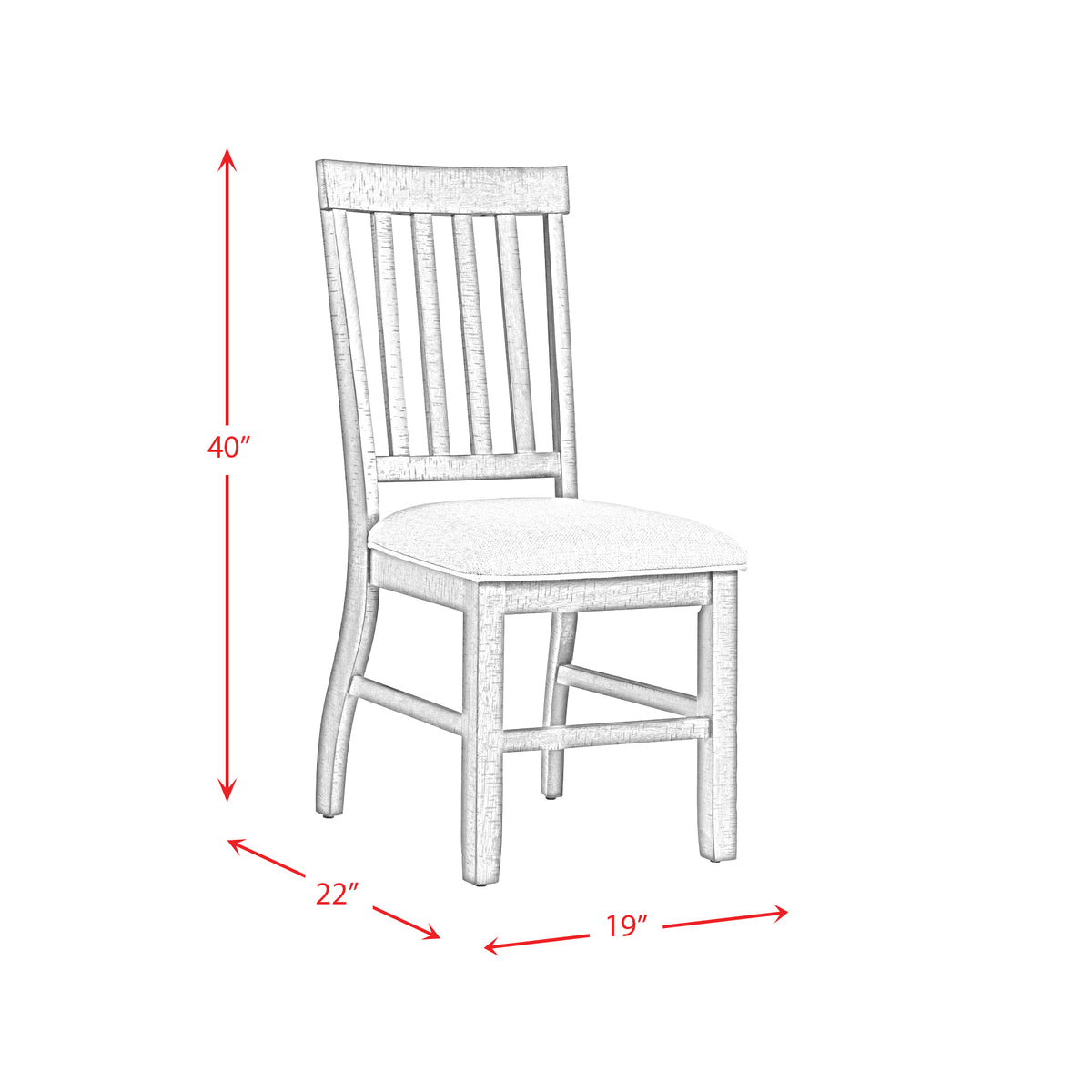 Stone Side Chair (2 Per Pack) (Set of 2)