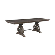 Stone Counter Height 9PC Dining Set - Table & 8 Slat Back Chairs