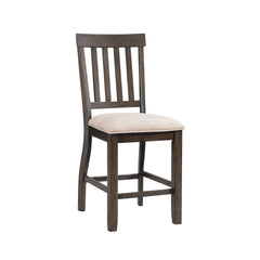 Stone Counter Height 9PC Dining Set - Table & 8 Slat Back Chairs