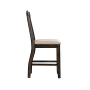 Stone Counter Wooden Slat Back Counter Side Chair Charcoal (2 Per Pack)