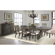 Stone Dining 10pc Set-Table, 6 Side Chairs, 2 Parson Chairs, & Server