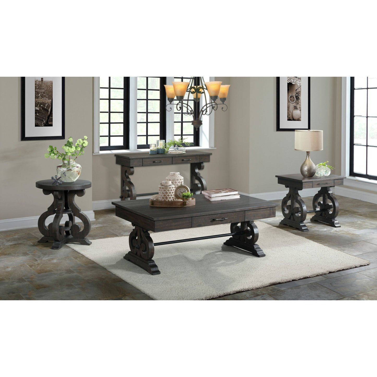 Stone 3PC Occasional Set-Coffee & 2 End Tables