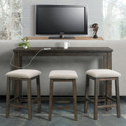 Paquete individual de mesa de bar auxiliar Stone en blanco