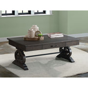 Stone Occasional Coffee Table With Pu Base