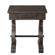 Stone Occasional Square Side Table With Pu Base