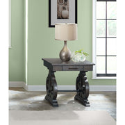 Stone Occasional Square Side Table With Pu Base