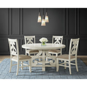 Stone Round Dining Table W/PU Base in White