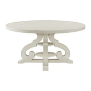 Stone Round Dining Table W/PU Base in White