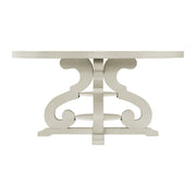Stone Round Dining Table W/PU Base in White