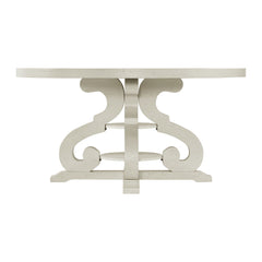 Stone Round Dining Table W/PU Base in White