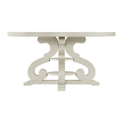 Stone Round Dining Table W/PU Base in White