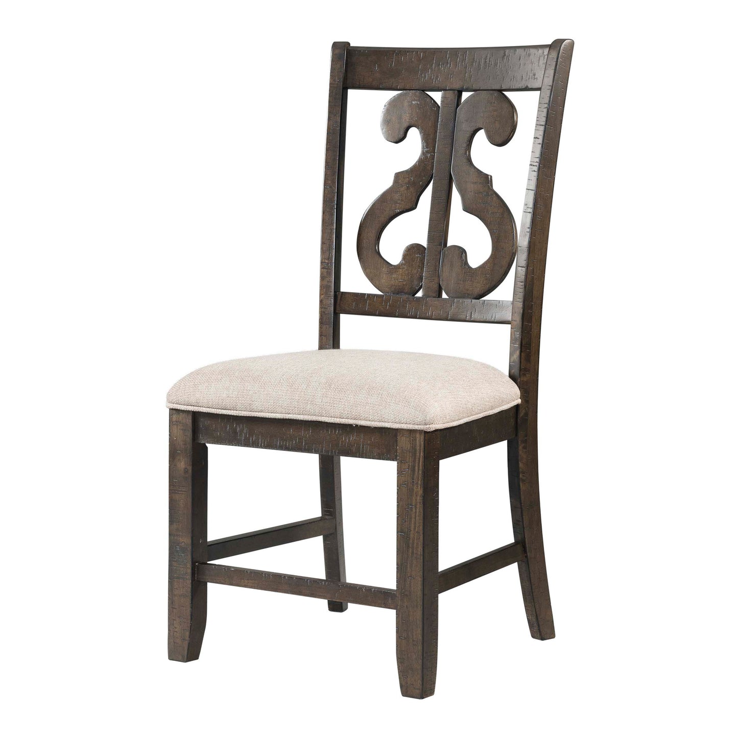Stone Round 5PC Dining Set-Round Table & 4 Chairs