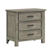 Sullivan 3-Drawer Nightstand In Drift Grey