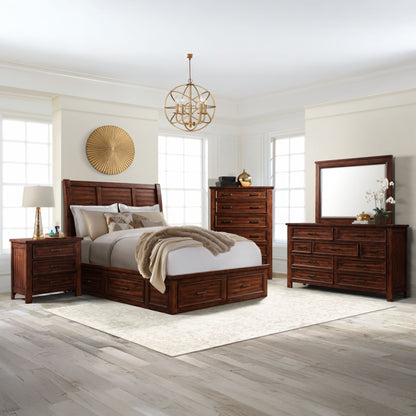 Sullivan Dresser and Mirror Set in Rich Cherry