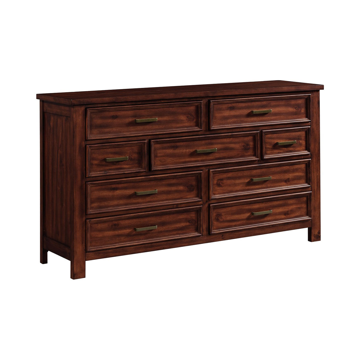 Sullivan Queen Storage 4PC Bedroom Set with 2 Nightstands & Dresser in Rich Cherry
