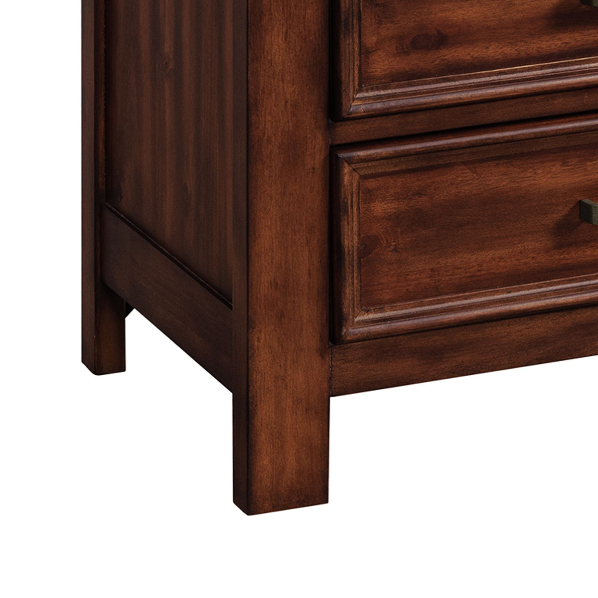 Sullivan Queen Storage 4PC Bedroom Set with 2 Nightstands & Dresser in Rich Cherry