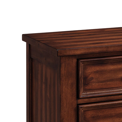 Sullivan Queen Storage 4PC Bedroom Set with 2 Nightstands & Dresser in Rich Cherry