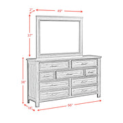 Sullivan Dresser and Mirror Set in Rich Cherry