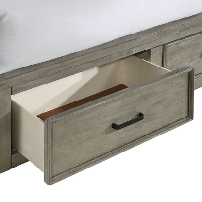 Sullivan Queen Storage 3PC Bedroom Set with 2 Nightstands in Drift Grey