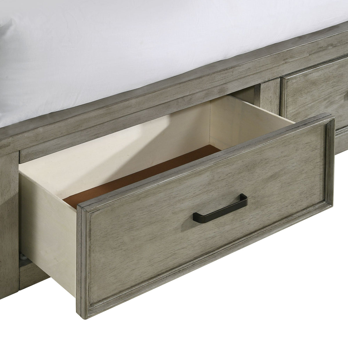 Sullivan King Storage 4PC Bedroom Set with 2 Nightstands & Chest in Drift Grey