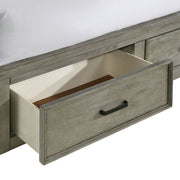 Sullivan King Storage 3PC Bedroom Set with 2 Nightstands in Drift Grey