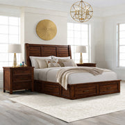Sullivan Queen Storage 3PC Bedroom Set with 2 Nightstands in Rich Cherry