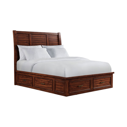 Sullivan Queen Storage 3PC Bedroom Set with 2 Nightstands in Rich Cherry