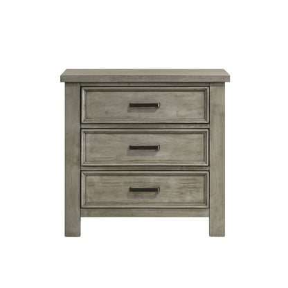 Sullivan 3-Drawer Nightstand in Drift Grey