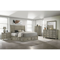 Sullivan Queen Storage Bed in Drift Grey