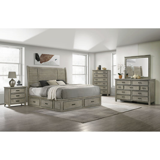 Sullivan Queen Storage Bed in Drift Grey