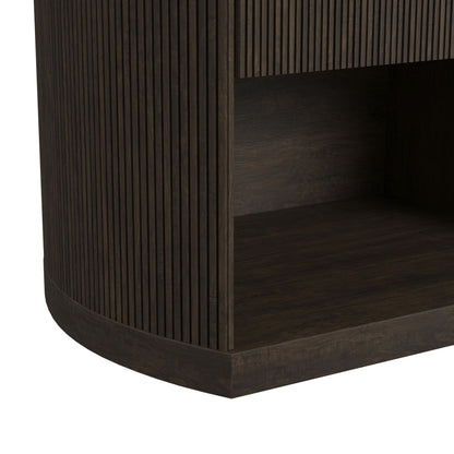Sylvie King UPH 4PC Bedroom Set with 2 Nightstands & Dresser in Dark Brown