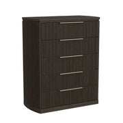 Sylvie Queen UPH 5PC Bedroom Set with 2 Nightstands, Dresser & Chest in Dark Brown