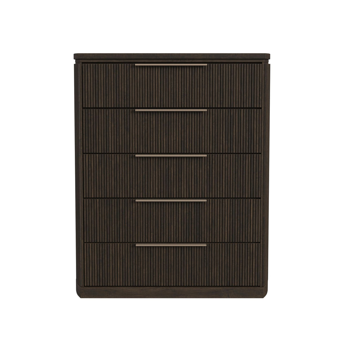 Sylvie 5-Drawer Chest In Dark Brown
