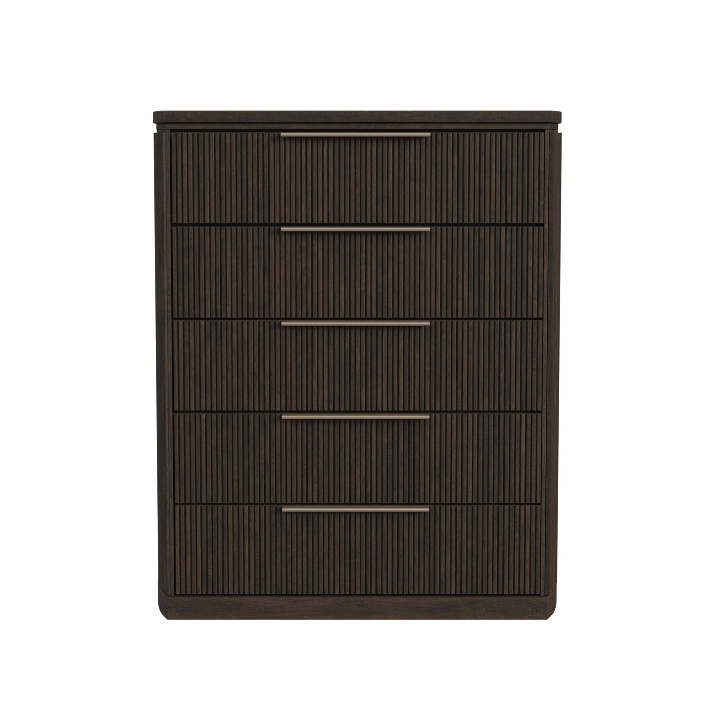 Sylvie 5-Drawer Chest in Dark Brown