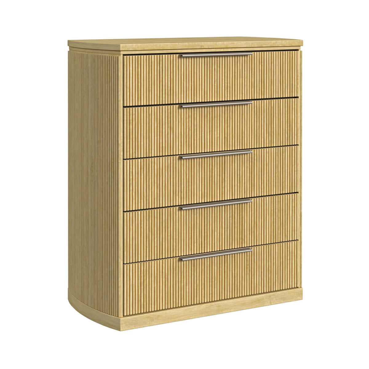 Sylvie King UPH 4PC Bedroom Set with 2 Nightstands & Chest in Natural