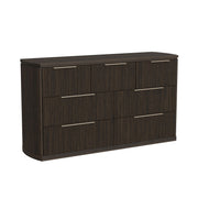 Sylvie King UPH 5PC Bedroom Set with 2 Nightstands, Dresser & Chest in Dark Brown