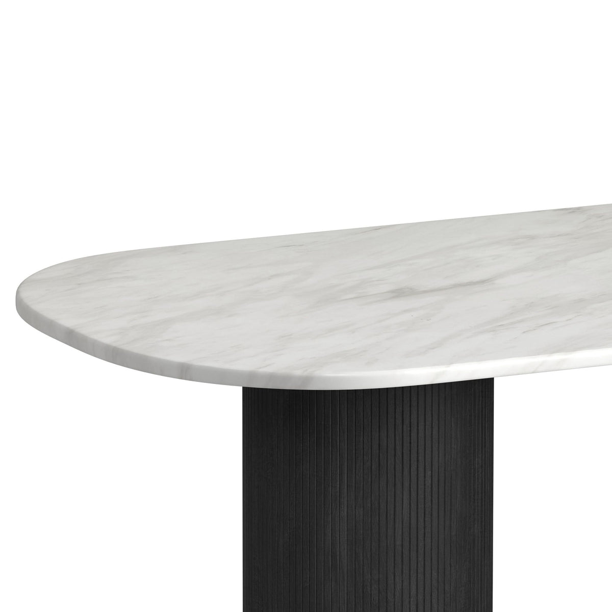 Sylvie 5PC Standard Height Dining Set in Black with Grain-Oval Table and Four Chairs