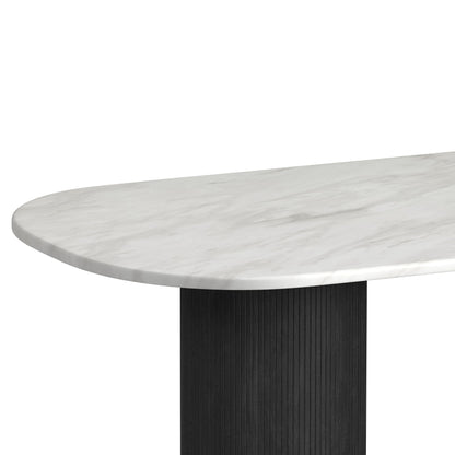 Sylvie 5PC Standard Height Dining Set in Black with Grain-Oval Table and Four Chairs