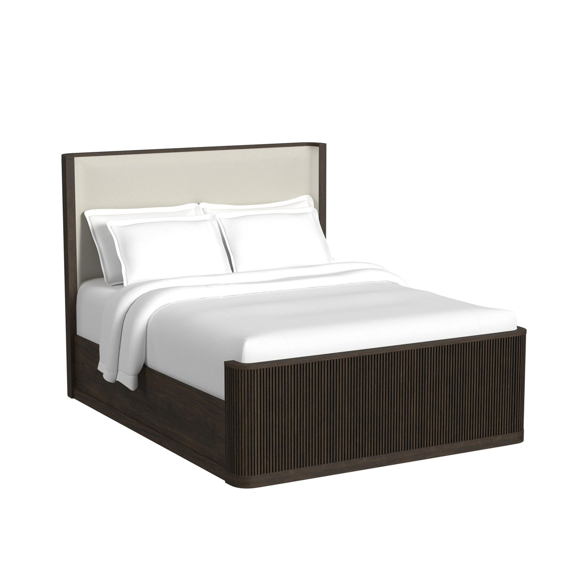 Sylvie Queen UPH 5PC Bedroom Set with 2 Nightstands, Dresser & Chest in Dark Brown