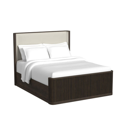 Sylvie Queen UPH 5PC Bedroom Set with 2 Nightstands, Dresser & Chest in Dark Brown